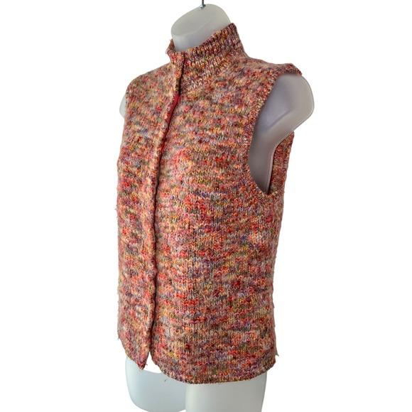 Vintage Talbot's Wool Blend‎ Sweater Vest Size Medium Pink Chunky Knit